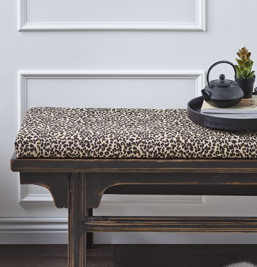 Leopard Bench Seat Cushion Project