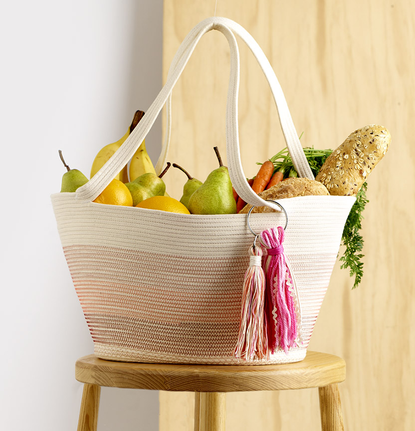 Ombre Rope Shopping Tote Project