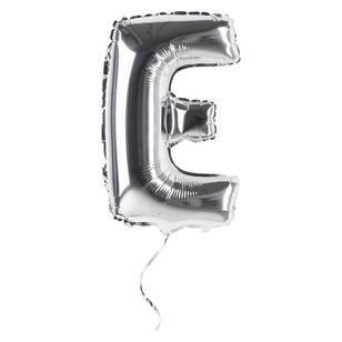 Artwrap Miniloon Letter E Foil Balloon Silver 35.5 cm