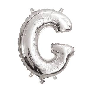 Artwrap Miniloon Letter G Foil Balloon Silver 35.5 cm