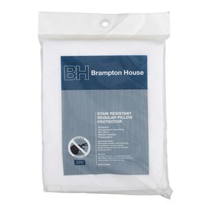 Brampton House  Stain Resistant Pillow Protector White Standard