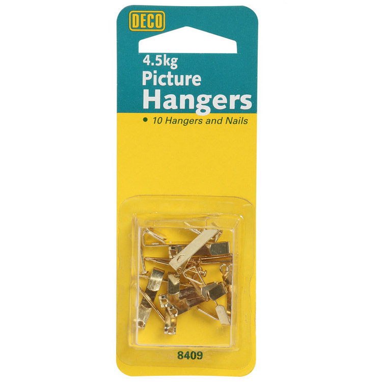 Deco Hardware Picture Hanger 10 Pack Gold