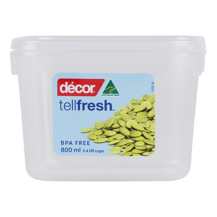 Tellfresh Tall Food Storage - 5 x 7 x 8-1/8 - 3.2 qt - Each