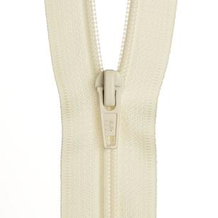 Birch Open-Ended Nylon Zip Cream 90 cm