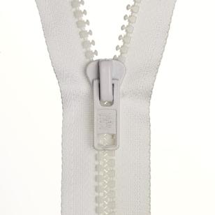 Birch Chunky Closed End Zip White