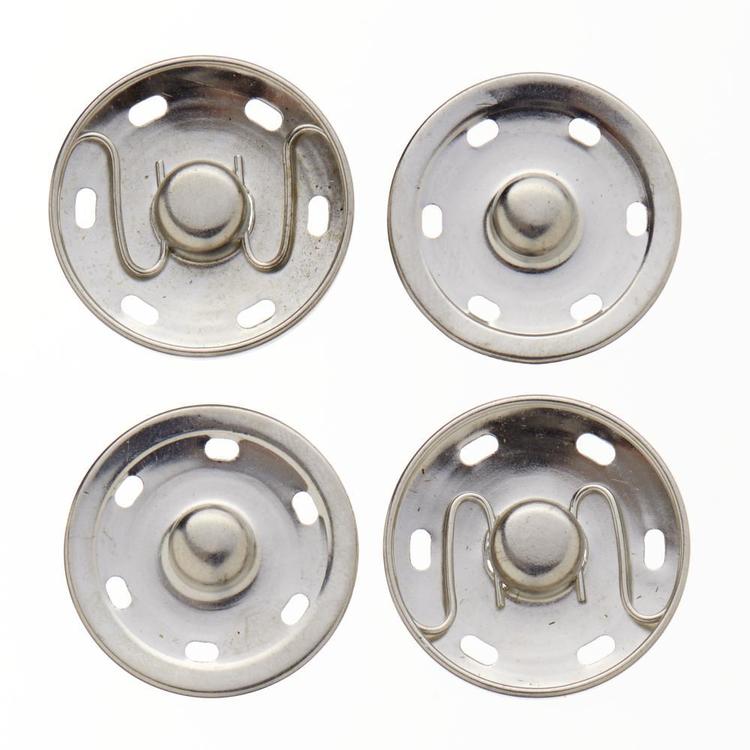 120 Sets 10mm Metal Snap Fasteners Press Stud Rounded Sewing Rivet Buttons  Clothing Leather Craft DIY Poppers Silver