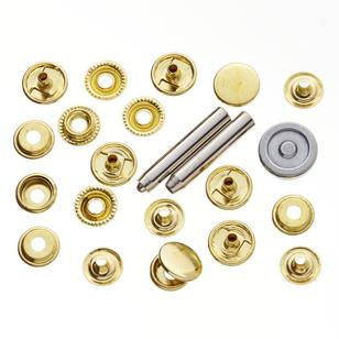 Birch Press Studs With Tool 10 Pack Gold