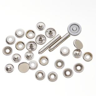 Birch Press Studs With Tool 10 Pack Silver