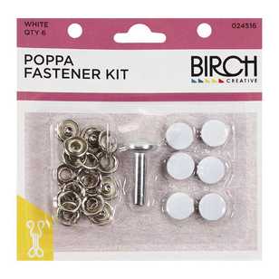 Birch Poppa Stud & Tool Kit 6 Pack White