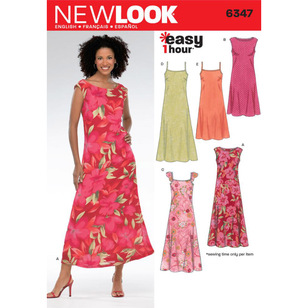 New Look Pattern 6347 Women's Dress  10 - 22