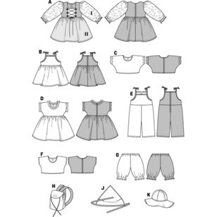 Burda Pattern 8308 Dolls Clothes
