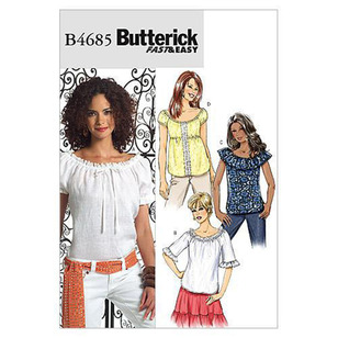 Butterick Sewing Pattern B4685 Misses' Tops White