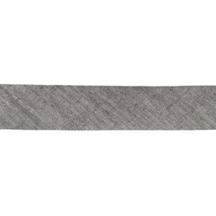 Birch Iron-On Hemming Bias Tape Grey 20 mm