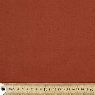 Plain 112 cm Cotton Drill Fabric Rust