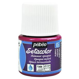 Pebeo Setacolour Shimmer Colour Paint Purple 45 mL