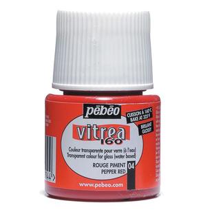 Pebeo Vitrea 160 Gloss Colour Paint Pepper Red 45 mL