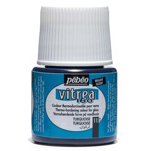 Pebeo Vitrea 160 Gloss Colour Paint Turquoise 45 mL
