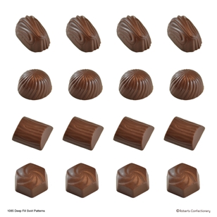 Roberts Pattern & Swirls Deep Filling Chocolate Mould Clear