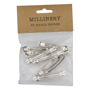 Maria George Craft 60 mm Bow Clips Silver 60 mm