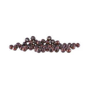 Arbee Round Wood Beads 50 Pack Brown 8 mm
