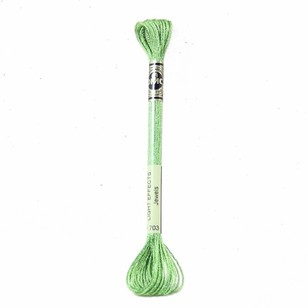 DMC Metallic Jewel Cotton Thread 703 Light Emerald Green