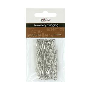 Ribtex Jewellery Stringing Large Straight Oval Chain Silver