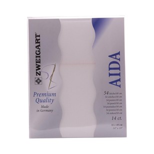 Zweigart Aida 14 Count Pre Cut Pack White 35 x 45 cm