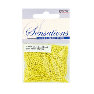 Ribtex Sensations Small Seed Bead Solid Yellow 1.8 mm