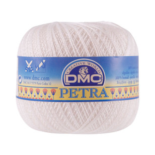 DMC Petra 8 Cotton Yarn 100 g White 100 g