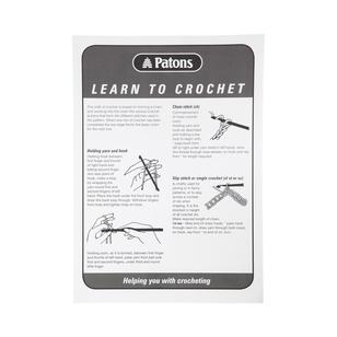 Patons Learn To Crochet Book Leaflet White