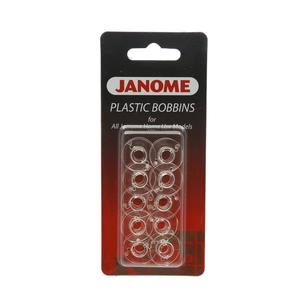 Janome 10 Pack Plastic Bobbins Clear