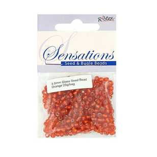 Ribtex Sensations Large Seed Bead Orange 3.6 mm