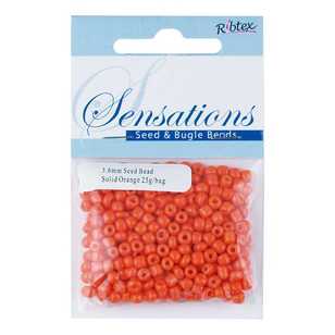 Ribtex Sensations Large Seed Bead Solid Orange 3.6 mm