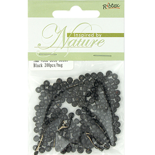 Ribtex Inspired By Nature Wood Seed Beads Black 5 mm
