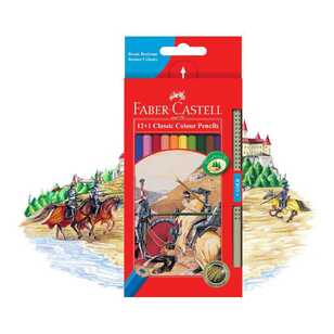 Faber Castell Classic Colour Pencils 12 Pack Multicoloured