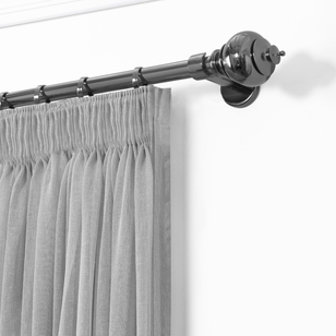 Caprice Stamford Globe Expandable Curtain Rod Gunmetal