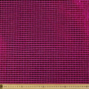 Plain 112 cm Disco Sequin Fabric Hot Pink