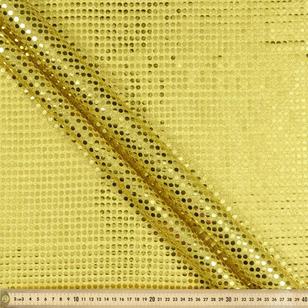 Plain 112 cm Disco Sequin Fabric Yellow