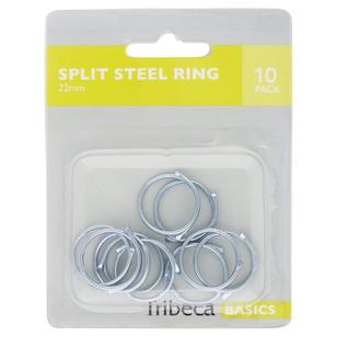 Tribeca Steel Split Rings Silver 22 mm