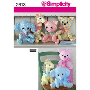 Simplicity Pattern 2613 Kids' Stuffed Animals