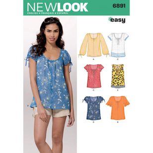 New Look Pattern 6891 Women's Top  10 - 22