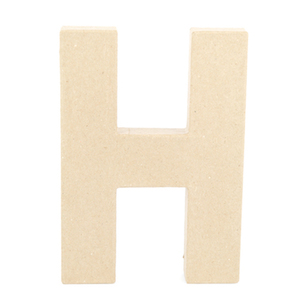 Shamrock Craft Papier Mache Letter H Natural