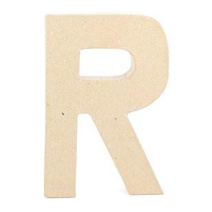 Shamrock Craft Papier Mache Letter R Natural