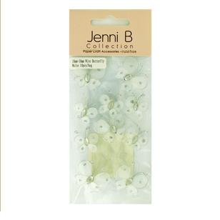 Jenni B Wire Butterfly Embellishments White