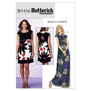 Butterick Pattern 5456 Misses' & Misses' Petite Back-Keyhole Dresses