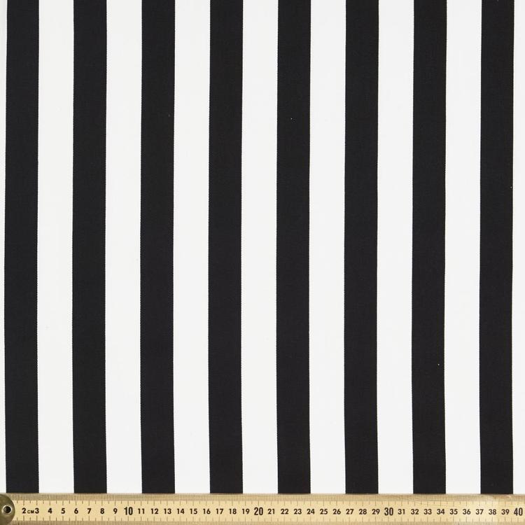 black and white striped fabric