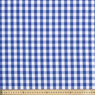 1/2 Inch Wide Gingham 148 cm Poly Cotton Fabric Royal Blue