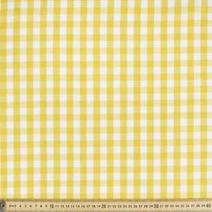 1/2 Inch Wide Gingham 148 cm Poly Cotton Fabric Yellow