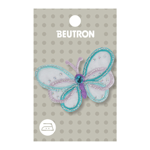 Beutron Lilac & Green Butterfly Iron On Motif Green & Lilac