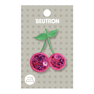 Beutron Sequin Cherries Iron On Motif Sequin 2 Cherries